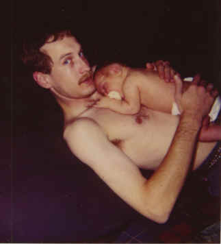cameron - 1 day old - on Christopher.jpg (89750 bytes)